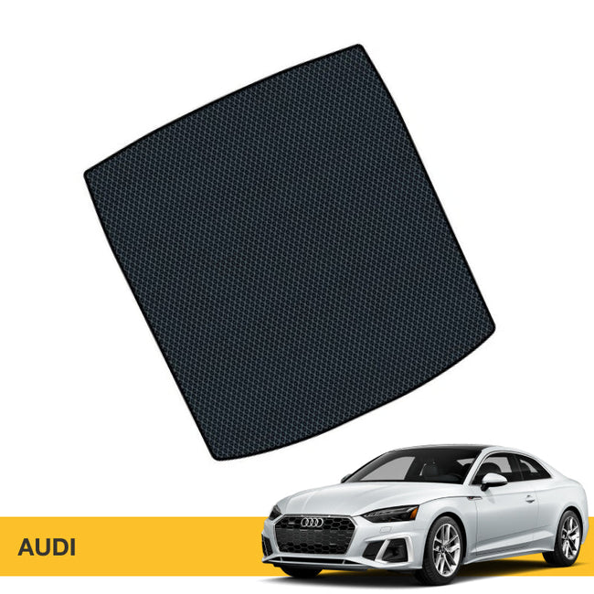 Czarna mata EVA do samochodu z teksturą, idealna do modeli Audi.