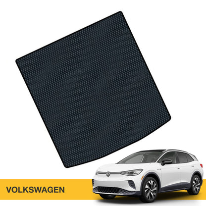 Czarny dywanik samochodowy EVA o strukturze siatkowej, idealny do Volkswagena.