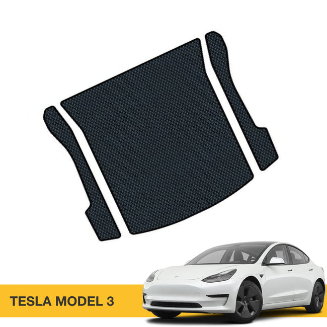 Czarny mat z teksturą, dopasowany do wnętrza Tesli Model 3.